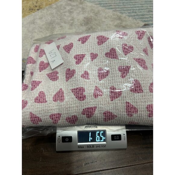 Karen Neuburger Heart Print Zip Front Tunic Medium Cotton Blend Waffle Knit - Picture 10 of 10